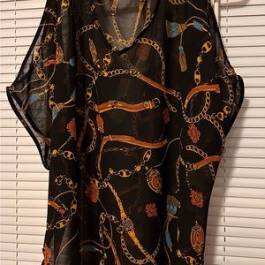 Live for Truth cold shoulder sheer blouse